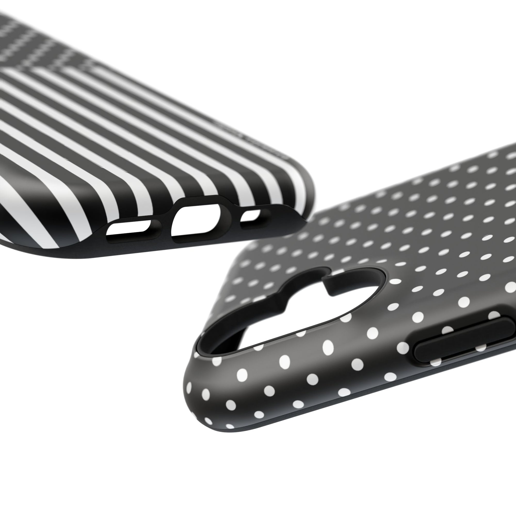 B&W Polka Dots x Stripes Phone Case
