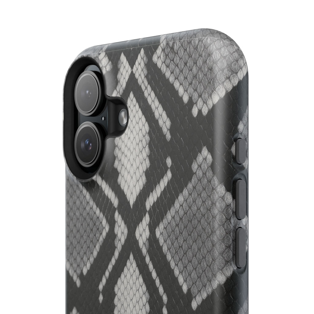 Grey Snakeskin Print Phone Case