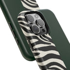 Zebra Print x Emerald Green Phone Case