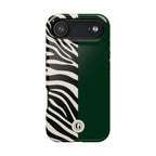 Zebra Print x Emerald Green Phone Case