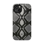 Grey Snakeskin Print Phone Case