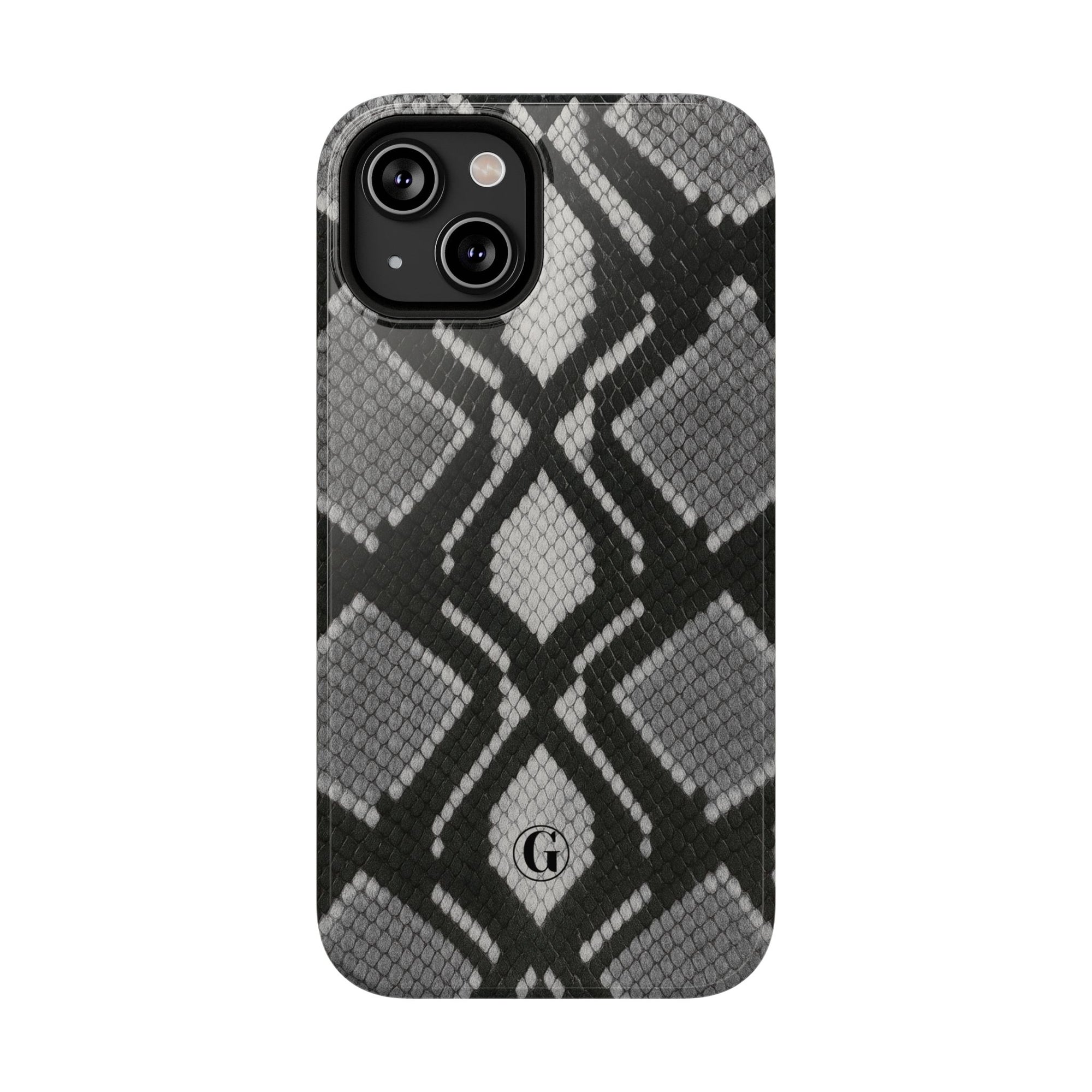 Grey Snakeskin Print Phone Case