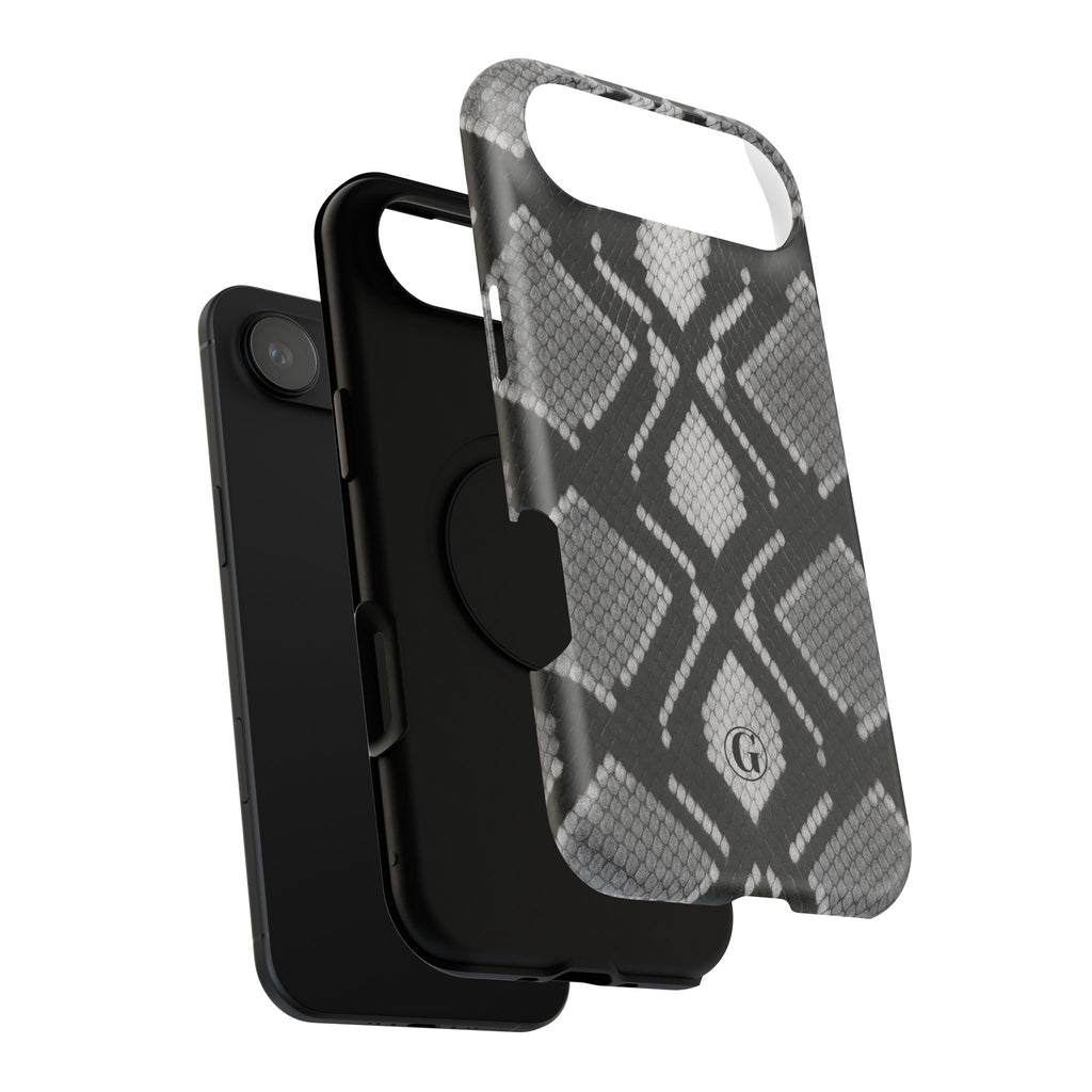 Grey Snakeskin Print Phone Case