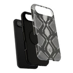 Grey Snakeskin Print Phone Case