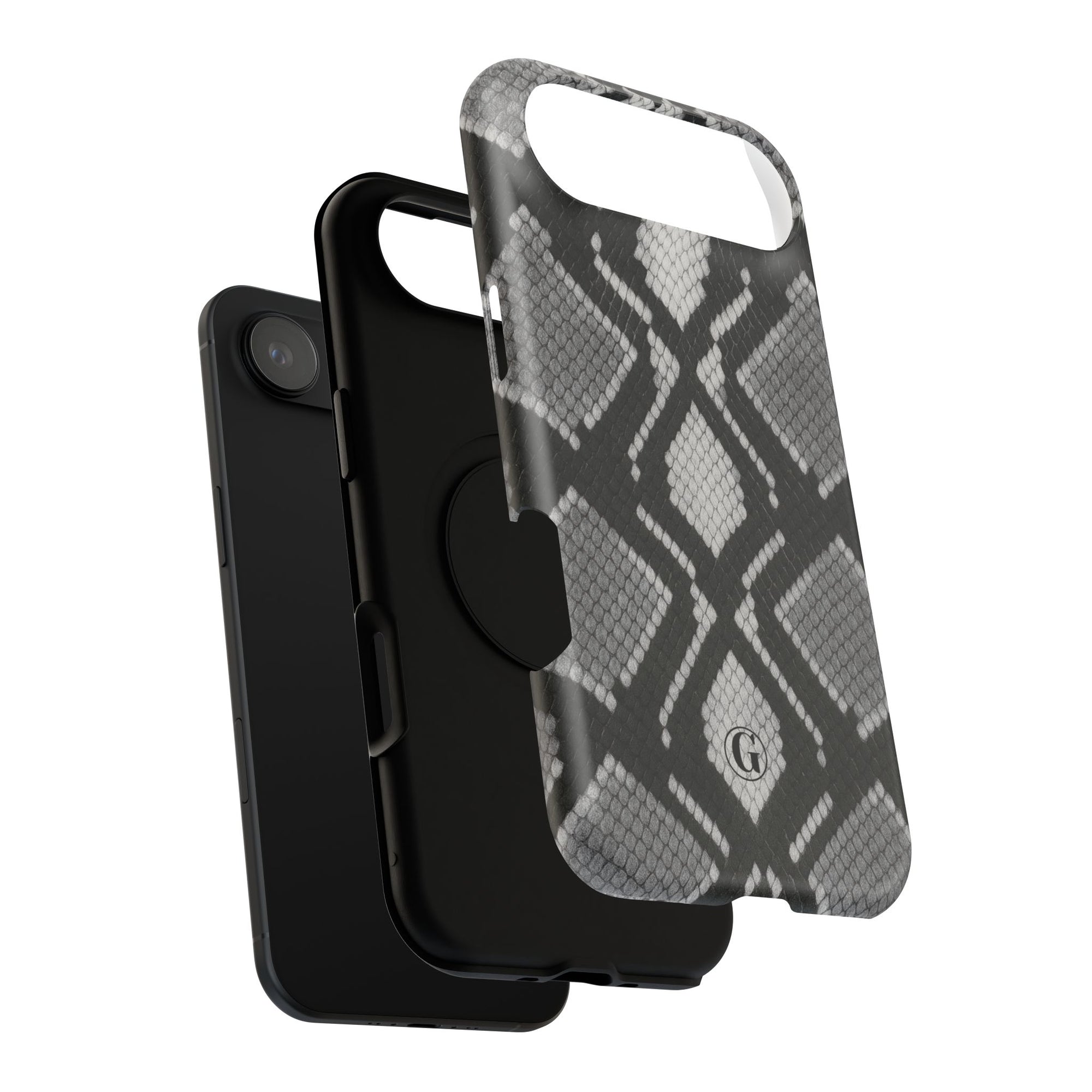Grey Snakeskin Print Phone Case