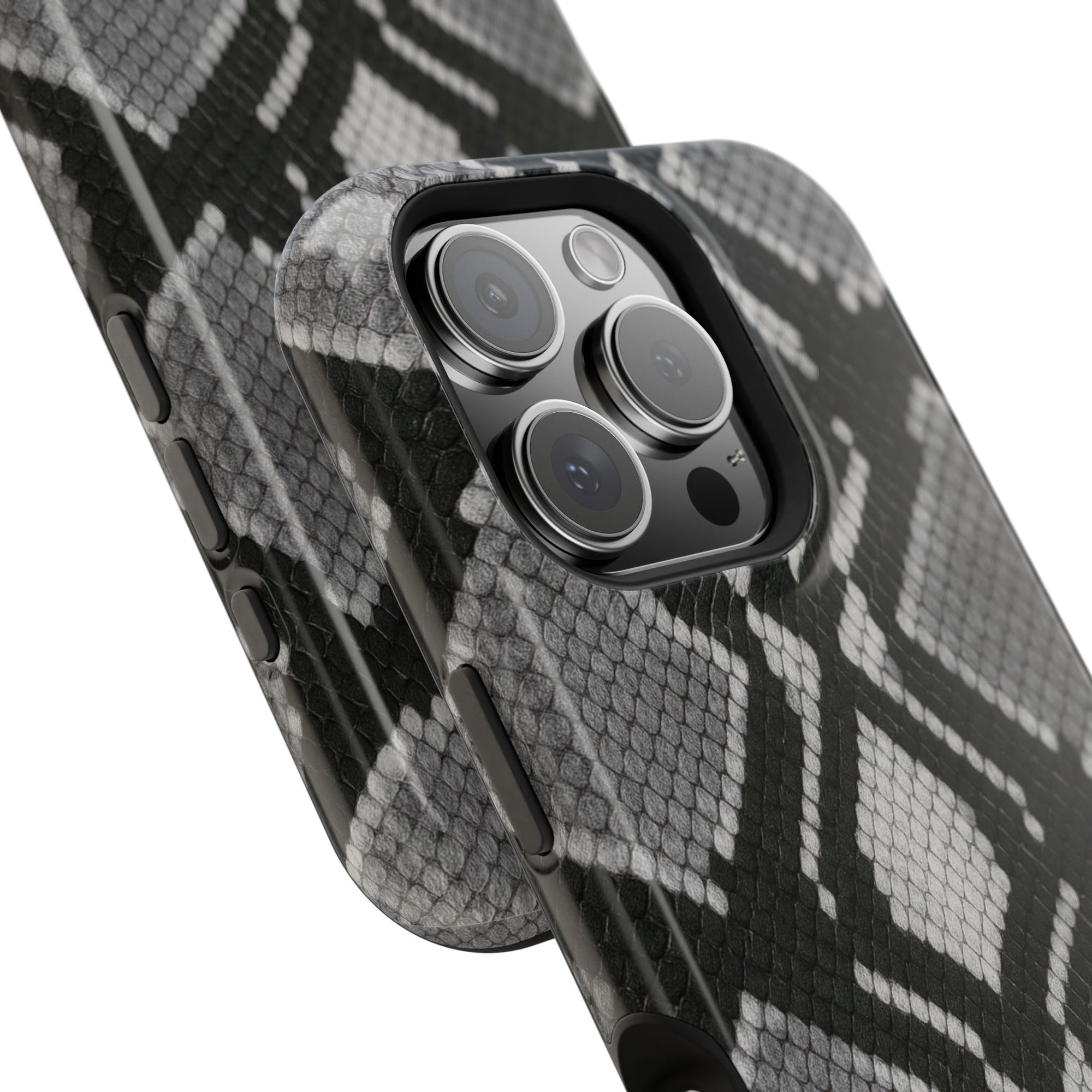 Grey Snakeskin Print Phone Case