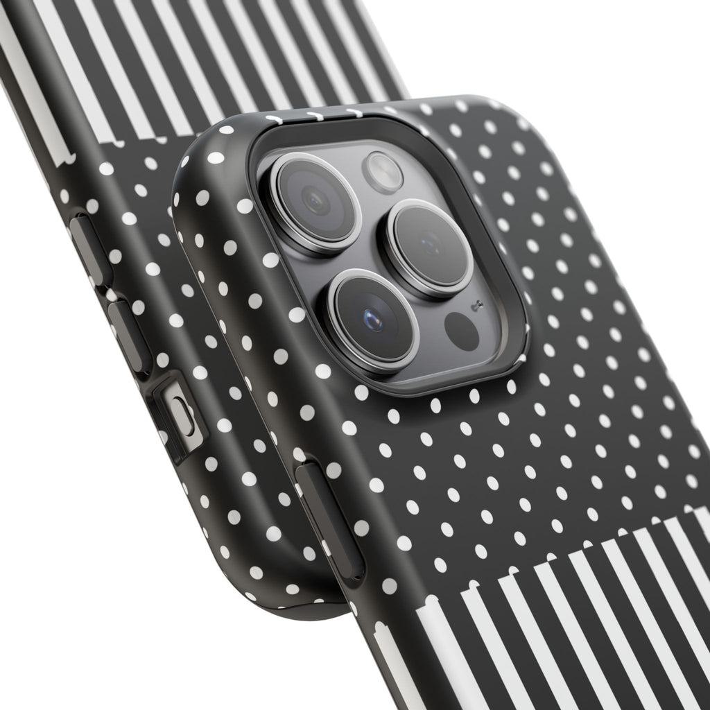 B&W Polka Dots x Stripes Phone Case