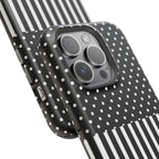 B&W Polka Dots x Stripes Phone Case
