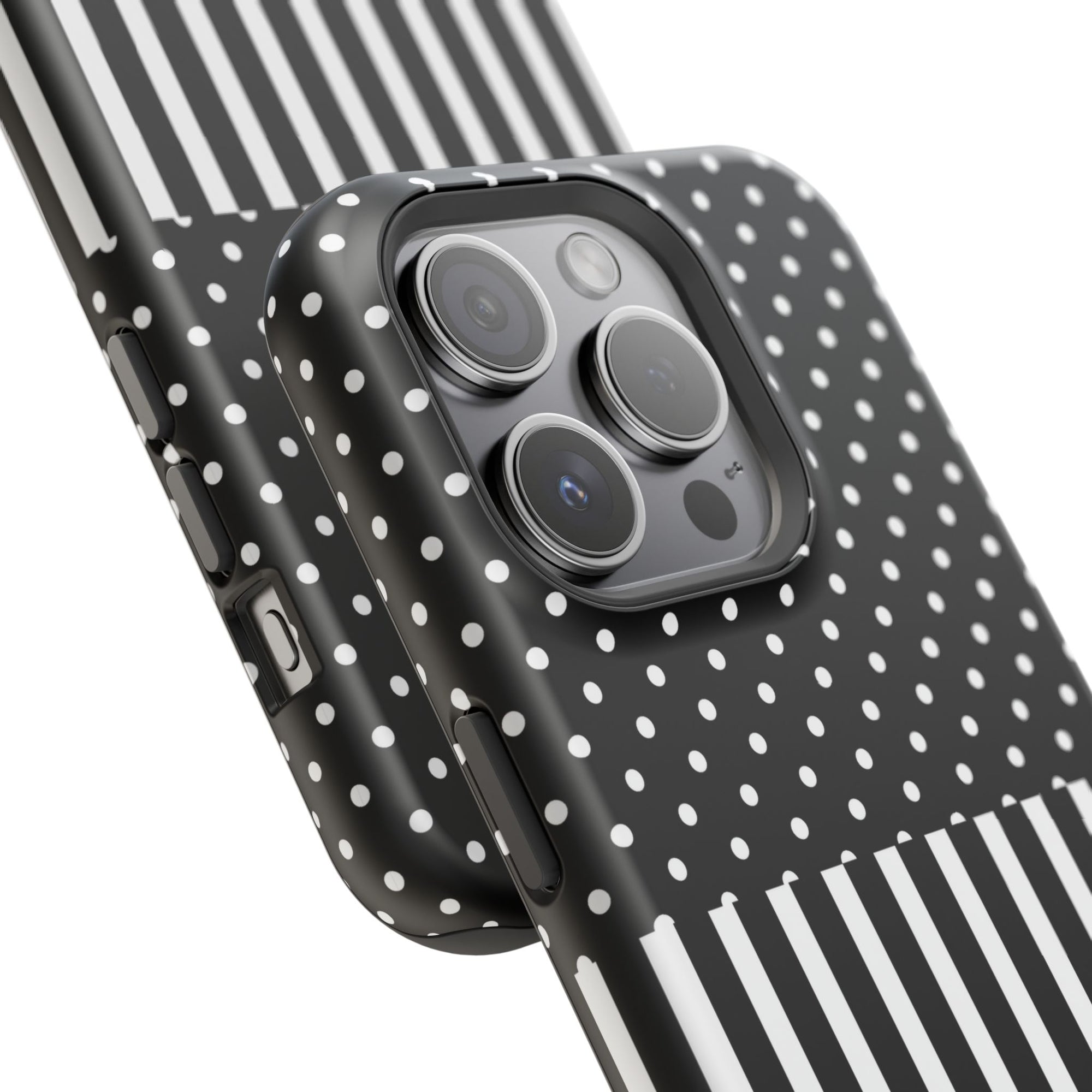 B&W Polka Dots x Stripes Phone Case