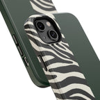 Zebra Print x Emerald Green Phone Case