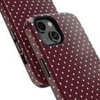 Burgundy Polka Dots Phone Case