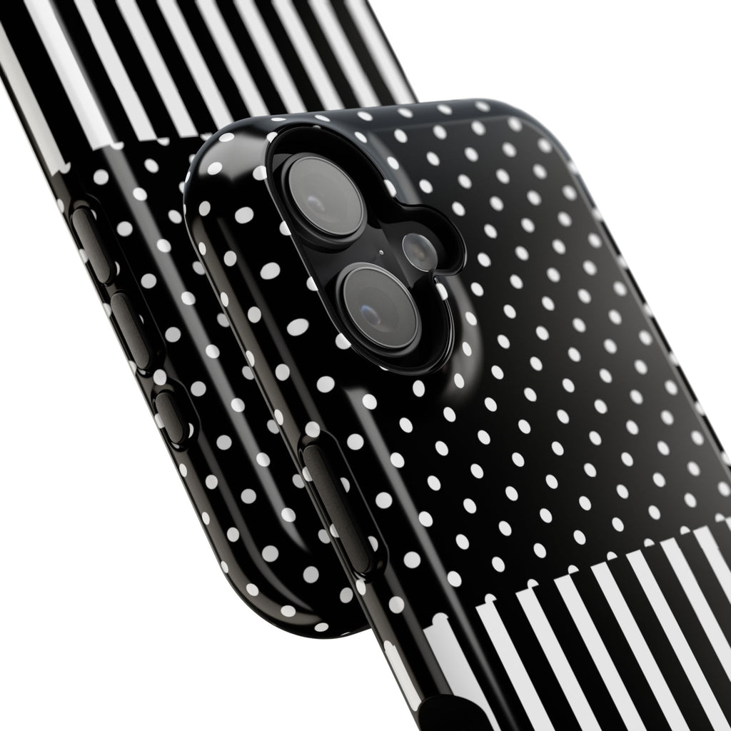 B&W Polka Dots x Stripes Phone Case