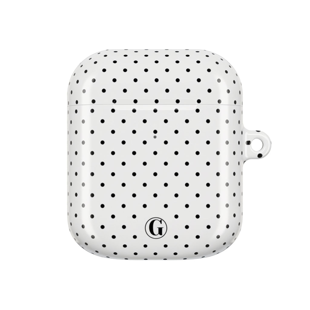 White Polka Dot AirPod Case