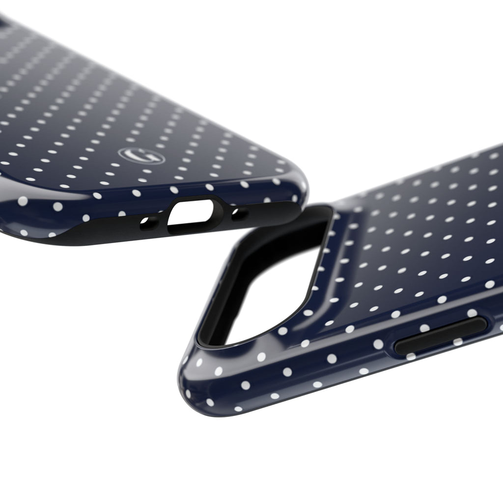 Navy Blue Polka Dots Phone Case