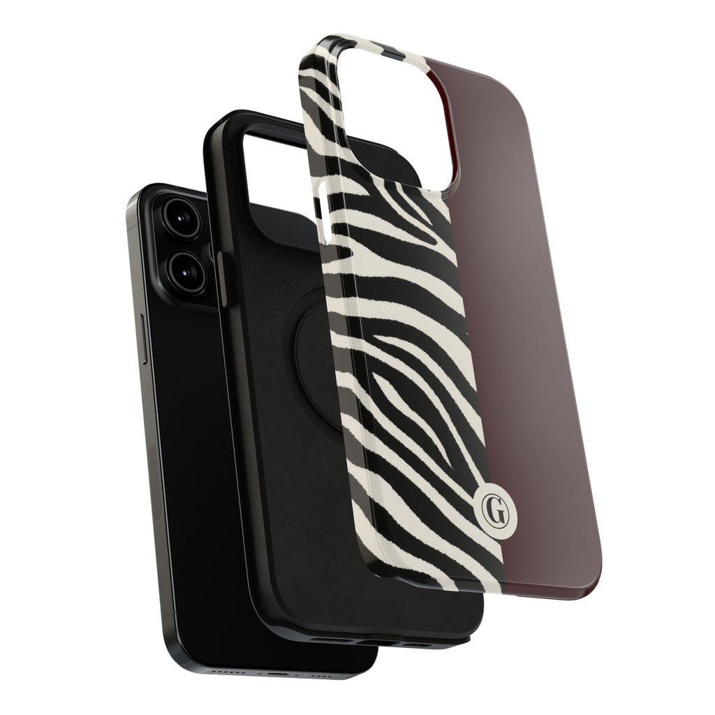 Zebra Print x Burgundy Phone Case