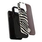 Zebra Print x Burgundy Phone Case