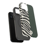 Zebra Print x Emerald Green Phone Case