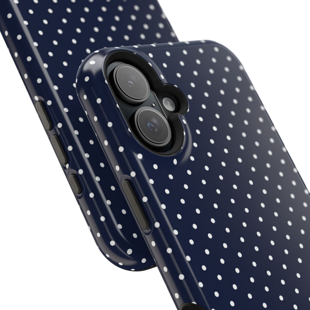 Navy Blue Polka Dots Phone Case