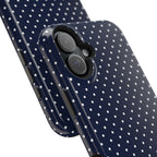 Navy Blue Polka Dots Phone Case