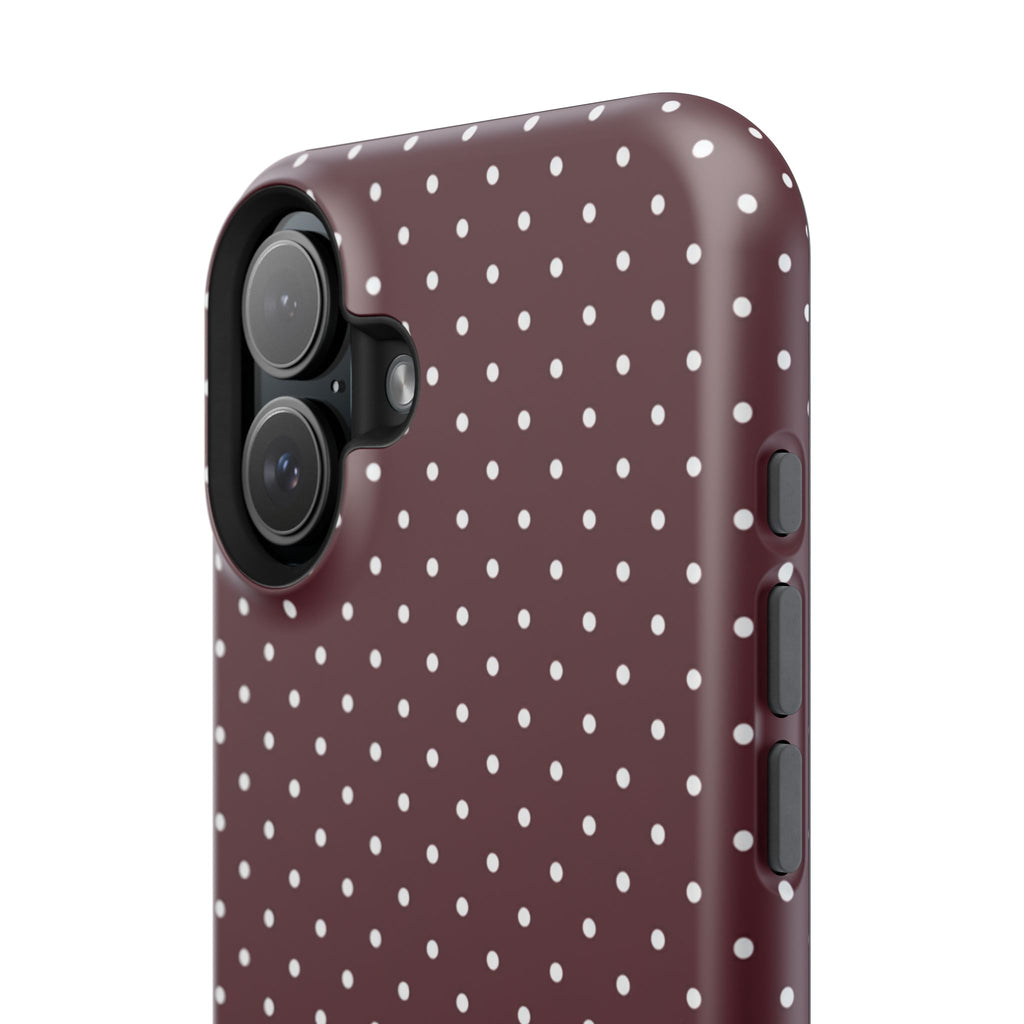 Burgundy Polka Dots Phone Case