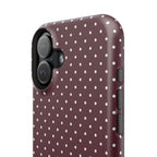 Burgundy Polka Dots Phone Case