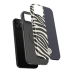 Zebra Print x Navy Blue Phone Case