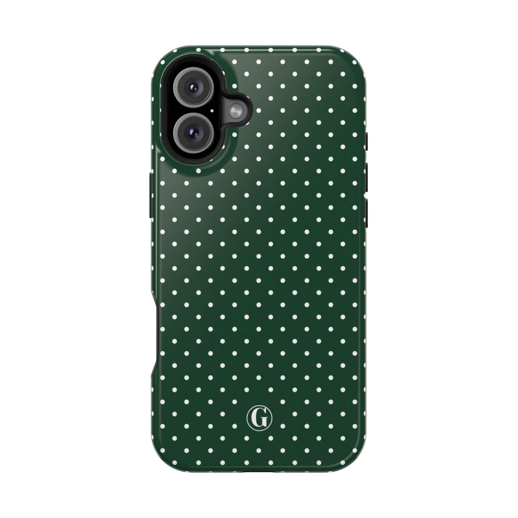 Emerald Green Polka Dots Phone Case