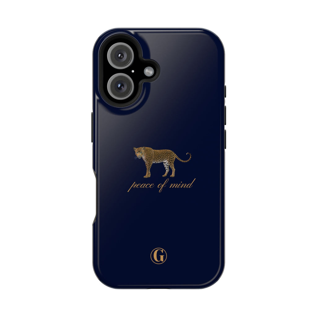 Navy Blue 'Peace of Mind' Panther Phone Case