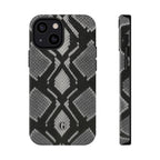 Grey Snakeskin Print Phone Case