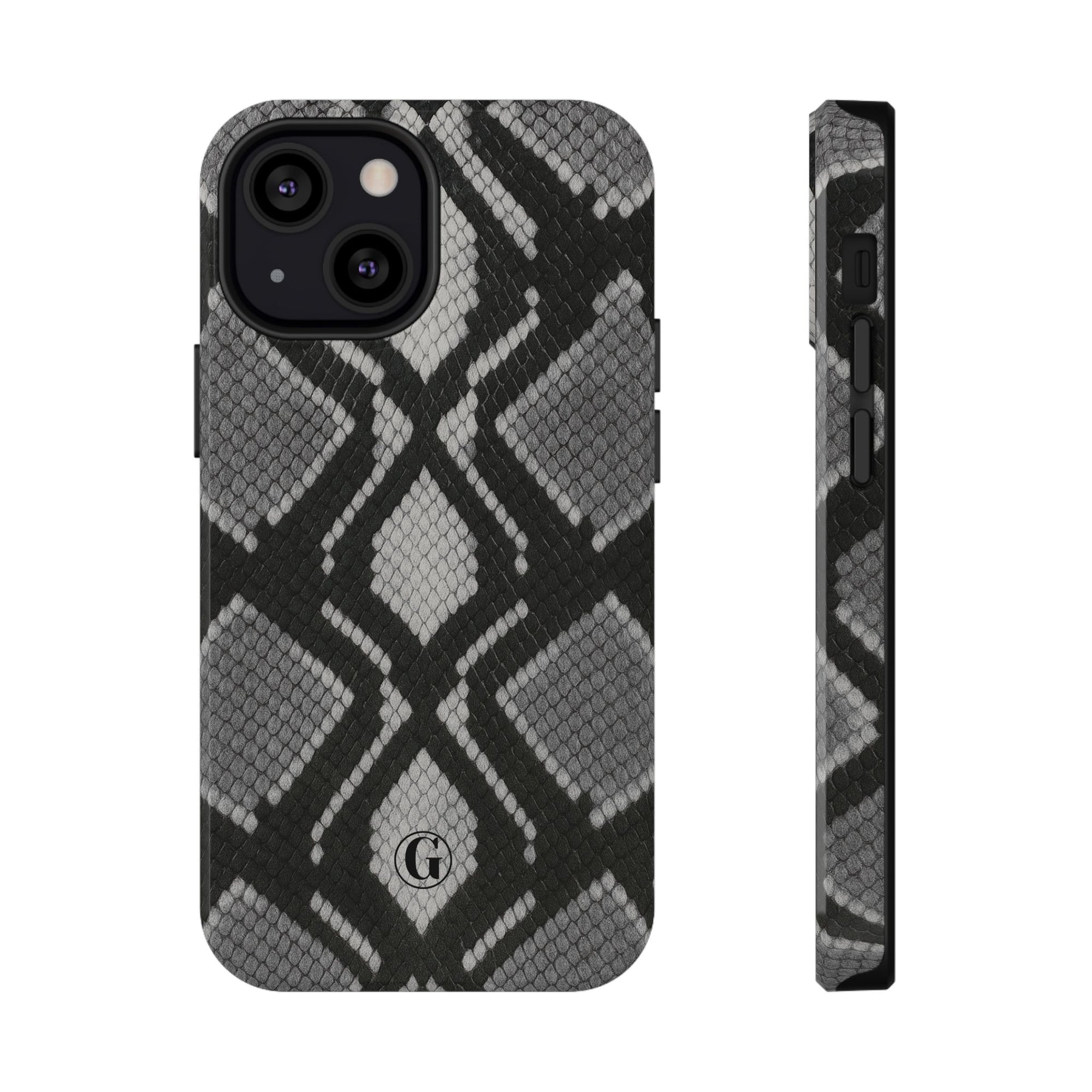 Grey Snakeskin Print Phone Case