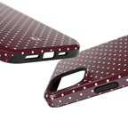Burgundy Polka Dots Phone Case