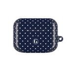 Navy Blue Polka Dot AirPod Case