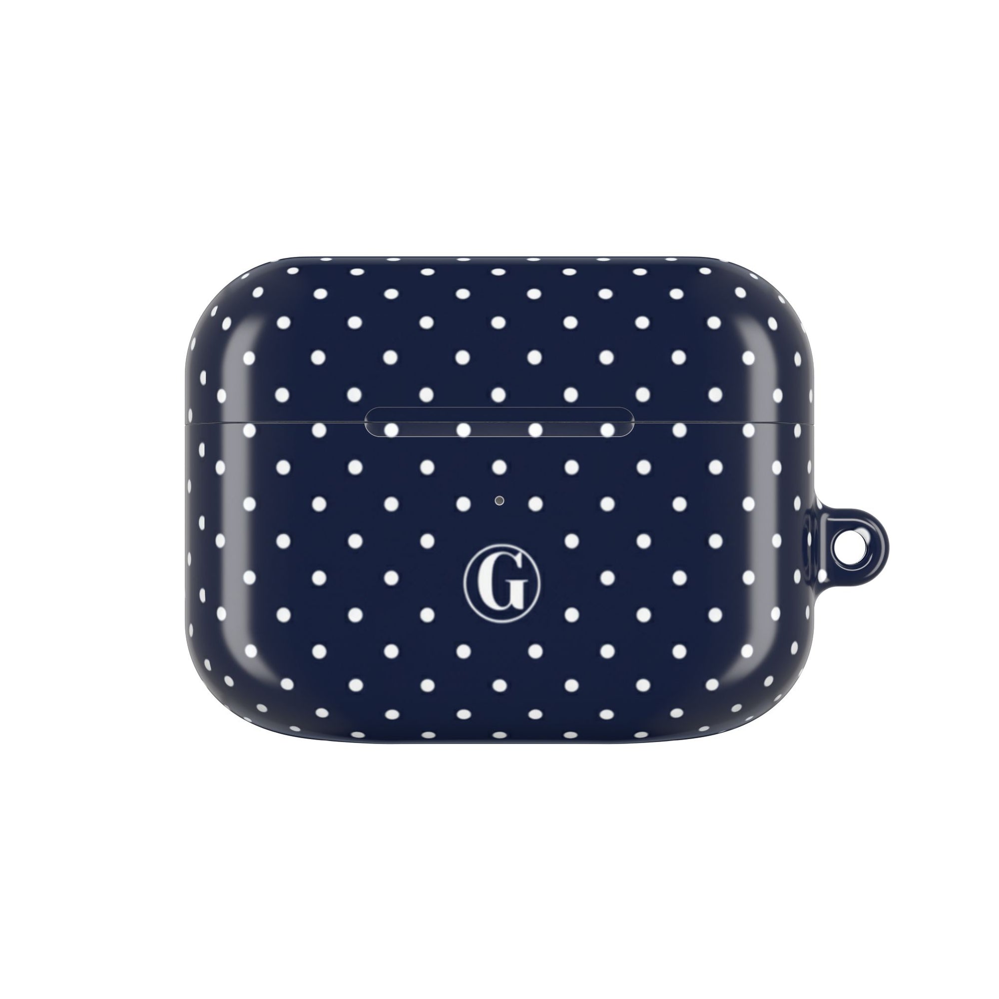 Navy Blue Polka Dot AirPod Case