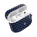 Navy Blue Polka Dot AirPod Case