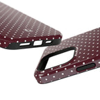 Burgundy Polka Dots Phone Case