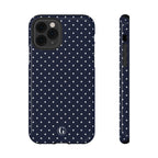 Navy Blue Polka Dots Phone Case