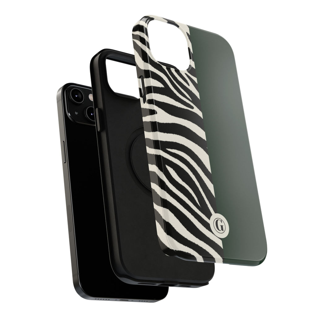 Zebra Print x Emerald Green Phone Case