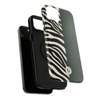 Zebra Print x Emerald Green Phone Case