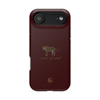 Burgundy 'Peace of Mind' Panther Phone Case