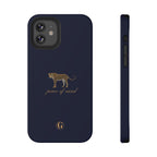 Navy Blue 'Peace of Mind' Panther Phone Case