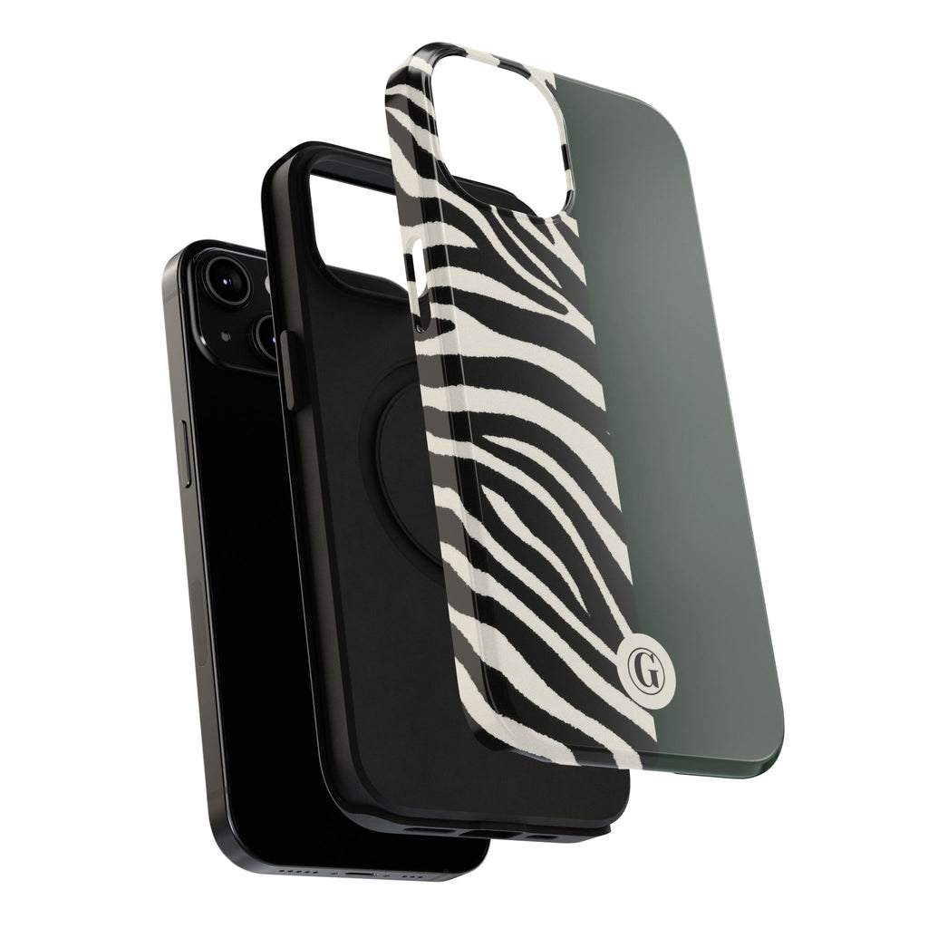 Zebra Print x Emerald Green Phone Case