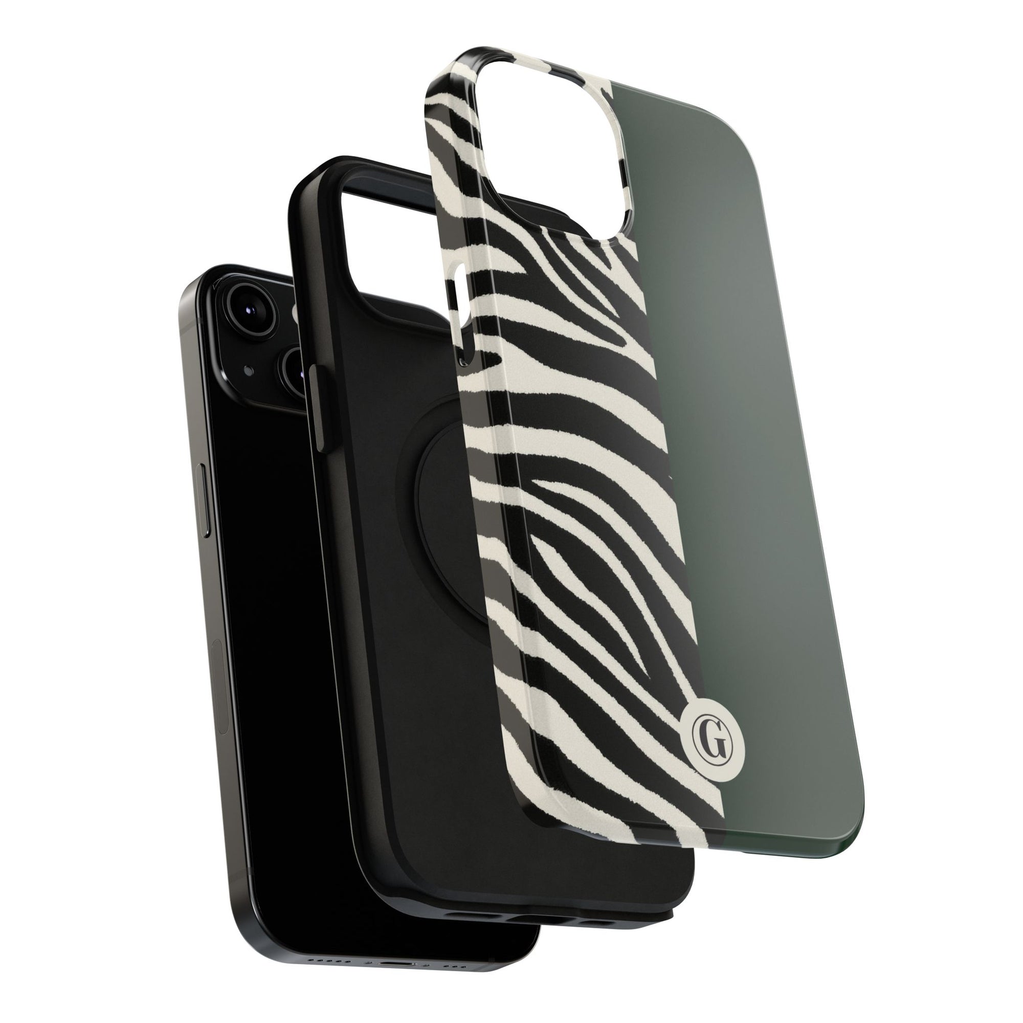 Zebra Print x Emerald Green Phone Case