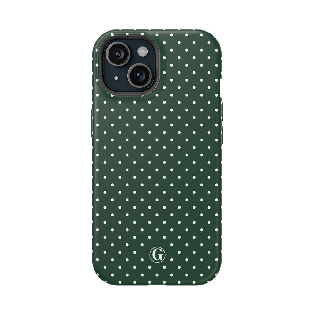 Emerald Green Polka Dots Phone Case