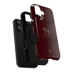 Burgundy 'Peace of Mind' Panther Phone Case