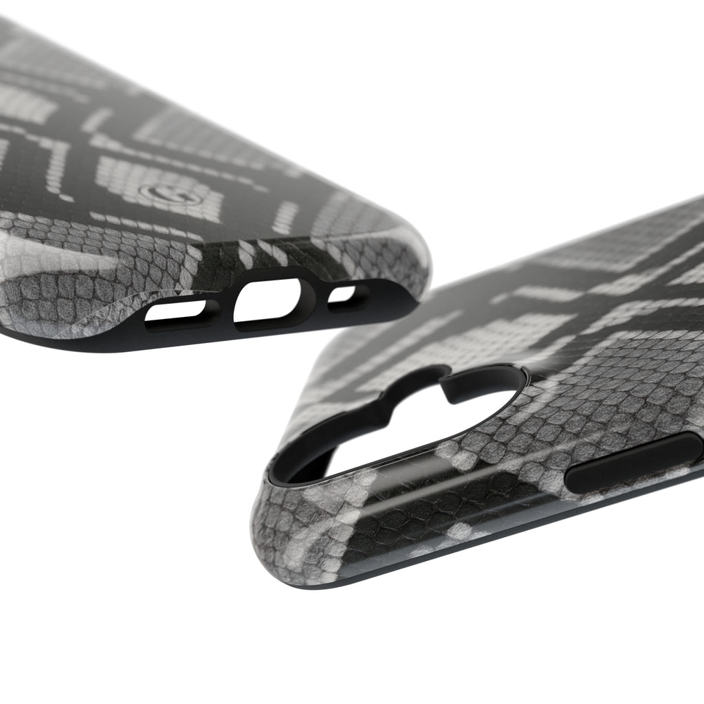 Grey Snakeskin Print Phone Case