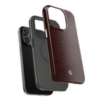 Burgundy Crocodile Print Phone Case