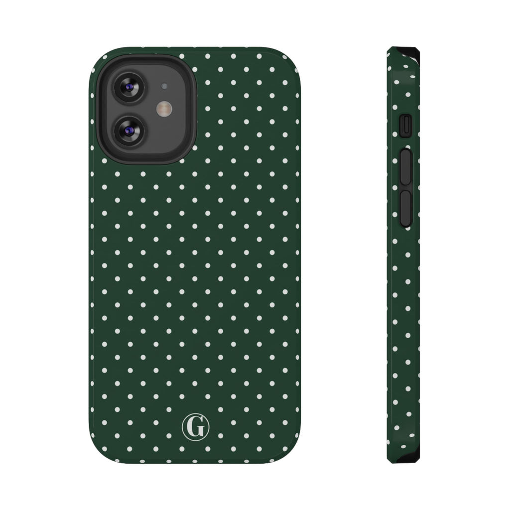 Emerald Green Polka Dots Phone Case