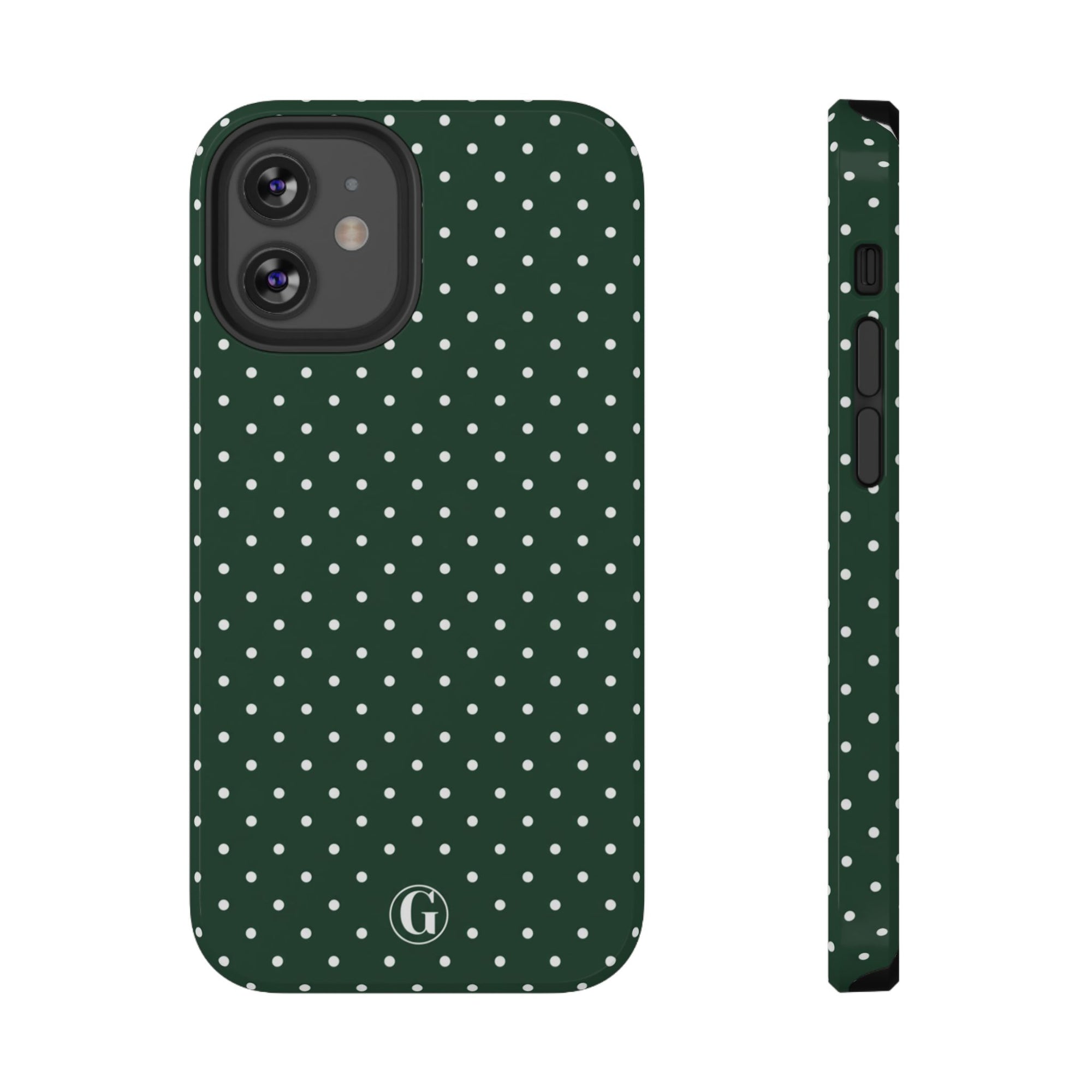 Emerald Green Polka Dots Phone Case