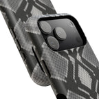 Grey Snakeskin Print Phone Case
