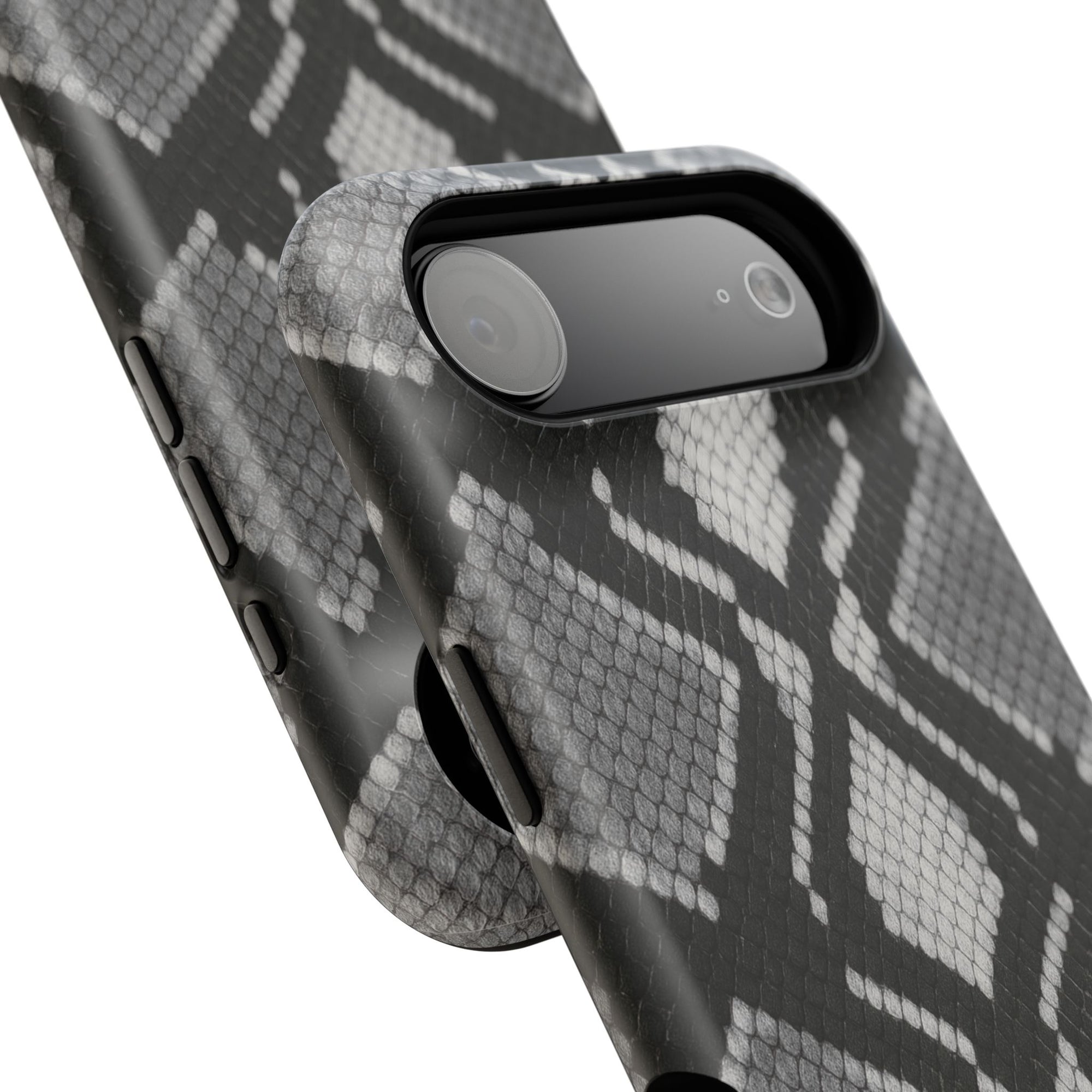 Grey Snakeskin Print Phone Case